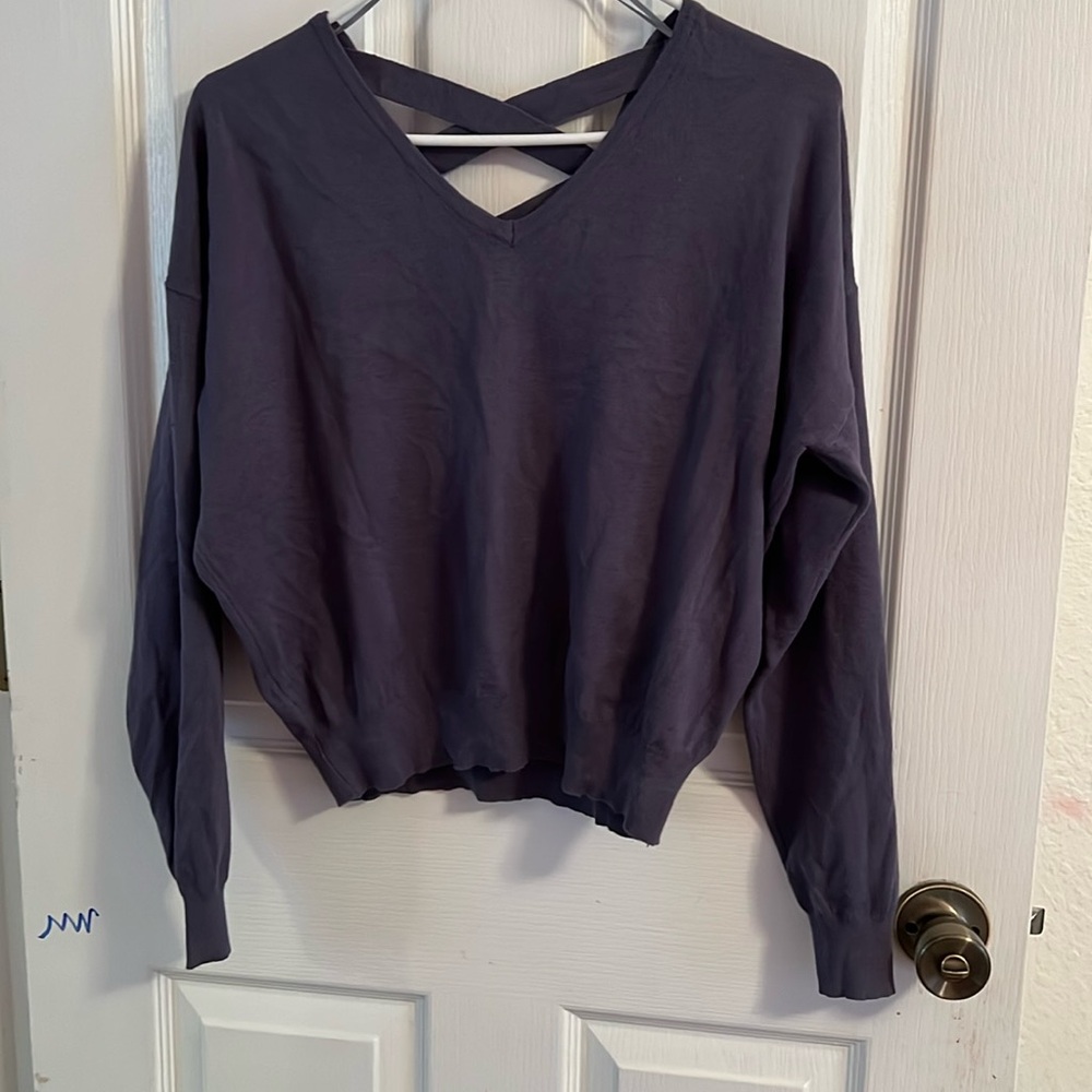 Open back sweater